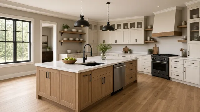 Rendering of the custom home kitchen