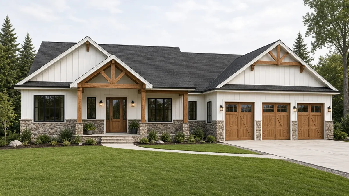 Rendering of a Split Rock custom home in Rigby, Idaho
